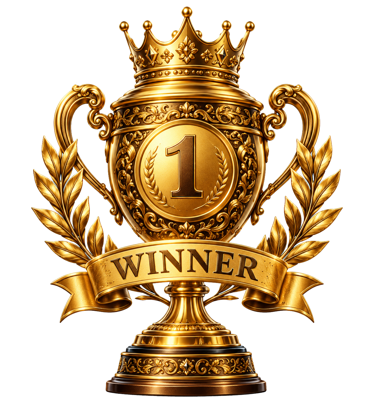 Golden winner trophy
